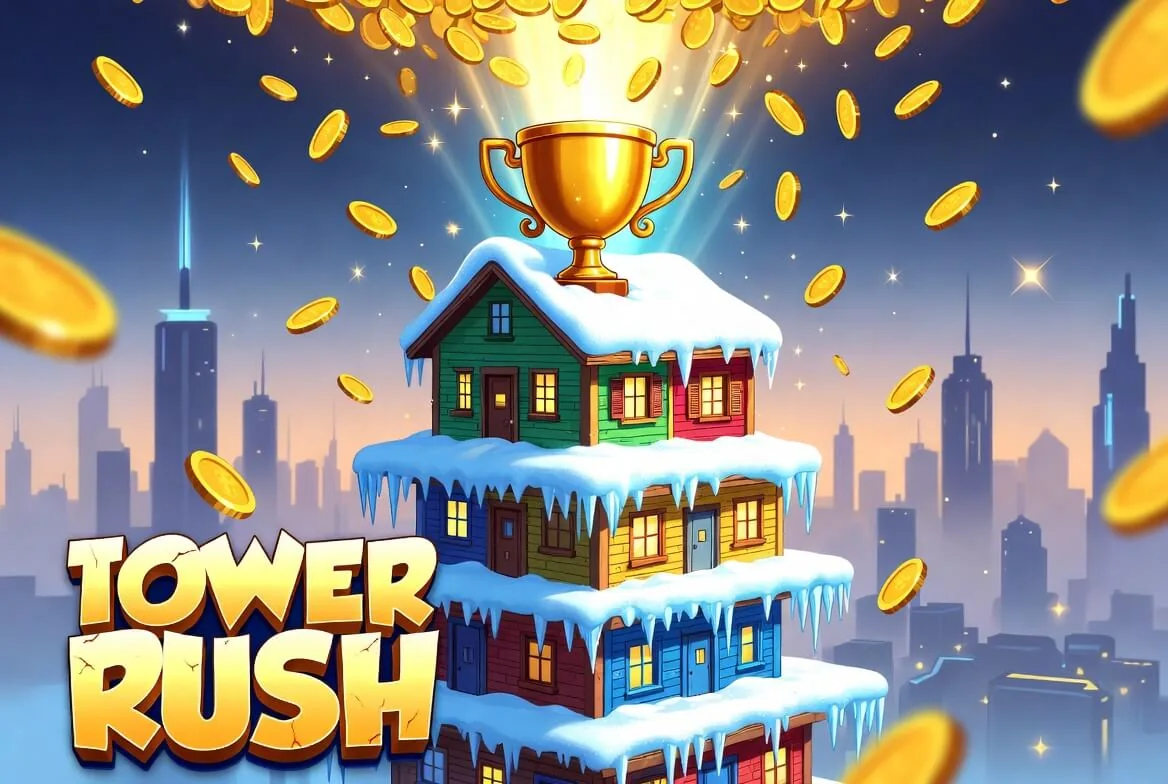 Tower Rush running on a mobile phone screen in portrait mode